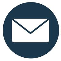 un email enveloppe icône sur une blanc Contexte courrier email vecteur