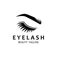 magnifique et luxueux et moderne aux femmes cils et les sourcils logo. logo pour entreprise, beauté salon, se maquiller, cil magasin. vecteur