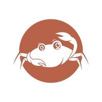 Crabe restaurant logo icône conception vecteur