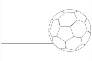 Football vecteur continu un ligne art dessin illustration minimaliste conception