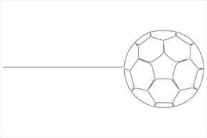 Football vecteur continu un ligne art dessin illustration minimaliste conception