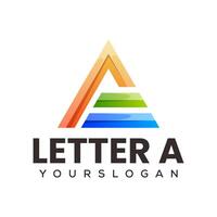 lettre a création de logo coloré vecteur