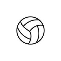 volley-ball ligne icône isolé sur blanc Contexte vecteur