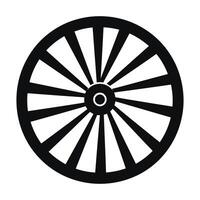 fortune roue noir silhouette, roue de fortune noir icône symbole. vecteur