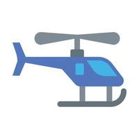 jouet hélicoptère vecteur plat icône