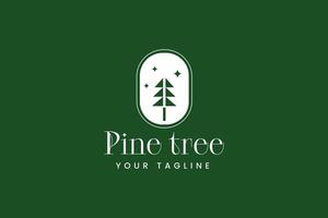 pin arbre logo vecteur icône illustration