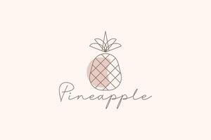 illustration d'icône vectorielle logo ananas vecteur