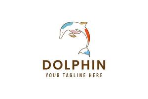 dauphin logo vecteur icône illustration