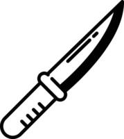 couteau glyphe et ligne vecteur illustration