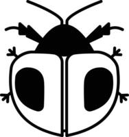 insecte glyphe et ligne vecteur illustration