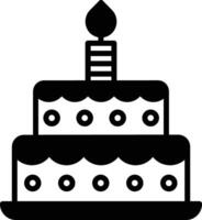 gâteau glyphe et ligne vecteur illustration