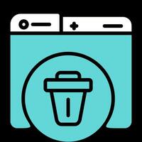 icône de vecteur de poubelle