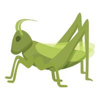 sauter sauterelle icône dessin animé vecteur. la vie insecte vecteur