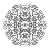 mandala conception pour adulte coloration page vecteur mandala contour conception