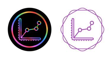 icône de vecteur de graphique en courbes