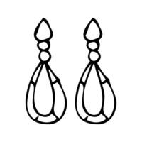 main tiré diamant des boucles d'oreilles dans laissez tomber forme. pouvez utilisé pour beauté bannière pour bijoux entreprise, carte postale, textile impression et étiqueter. vecteur