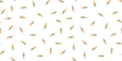 mignonne lapin est en portant Frais carottes avec feuilles. lièvre câlins énorme vecteur