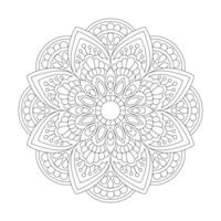 géométrique abstrait Facile mandala pour coloration livre page vecteur