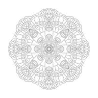 circulaire complexe mandala conception pour coloration livre page vecteur
