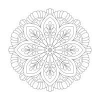 floral mandala ornement modèle pour coloration livre page vecteur