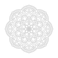 cosmique Zen fleurs mandala coloration livre page pour kdp livre intérieur vecteur