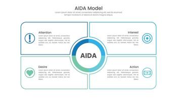 aida modèle infographie modèle conception vecteur