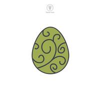 Pâques œuf, Pâques journée festival, Oeuf icône symbole vecteur illustration isolé sur blanc Contexte