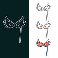 mascarade masques vecteur illustration icône conception