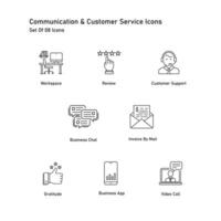 la communication et client un service vecteur icône conception