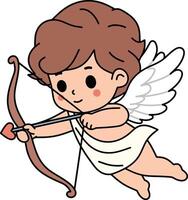 mignonne Cupidon ange dessin animé vecteur