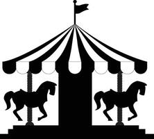 carrousel cheval icône. carrousel avec les chevaux signe. carrousel symbole. plat style. vecteur