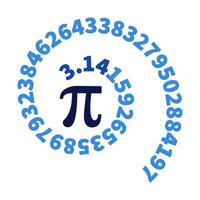 3.14 pi science spirale avec chiffres vecteur mathématiques illustration. math Contexte