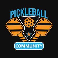 création de logo de pickleball vecteur