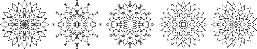 fleur mandala. ancien décoratif éléments. Oriental modèle, vecteur illustration. Islam, arabe, Indien