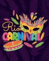 coloré brésilien carnaval affiche vecteur