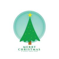 joyeux Noël de fête salutation Contexte avec Noël arbre vecteur