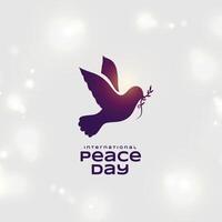 international paix journée affiche une symbole de paix et l'amour vecteur