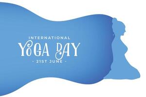 content international yoga journée Contexte pour une en bonne santé mode de vie vecteur