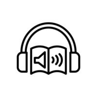 l'audio livre icône dans vecteur. logotype vecteur