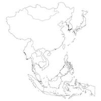 Asie pays carte. carte de Asie dans blanc couleur. vecteur
