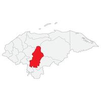 carte de Honduras avec Capitale ville tegucigalpa vecteur