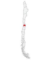 carte de Chili avec Capitale ville Santiago vecteur