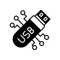 USB icône dans vecteur. logotype vecteur