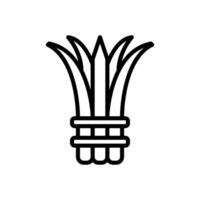 ciboulette plante icône dans vecteur. logotype vecteur