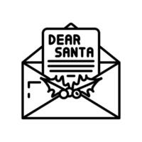 lettre à Père Noël régime icône dans vecteur. logotype vecteur