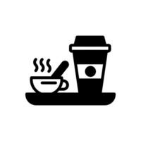 thé et café icône dans vecteur. logotype vecteur