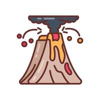 volcanique éruptions icône dans vecteur. logotype vecteur
