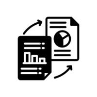 comparatif une analyse icône dans vecteur. logotype vecteur