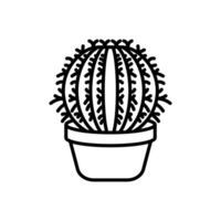 baril cactus icône dans vecteur. logotype vecteur