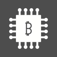 icône de vecteur de puce bitcoin